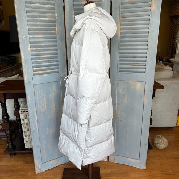 COS Hooded Recycled Down Puffer Coat Sz L Cream NWOT - Picture 11 of 16